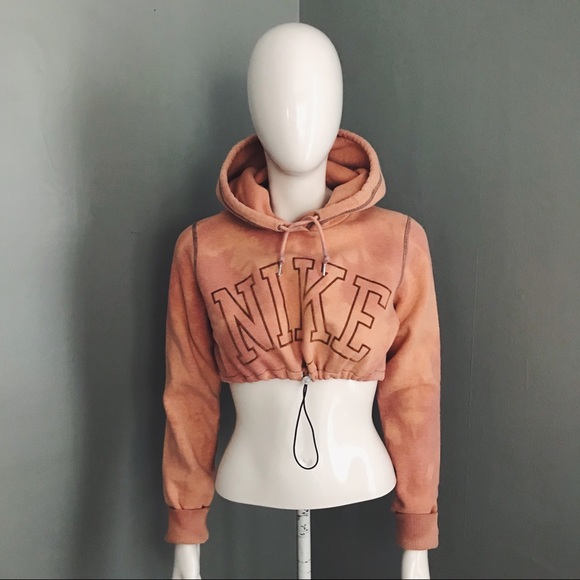 Nike Tops - Custom Super Cropped Nike Logo Pullover Hoodie